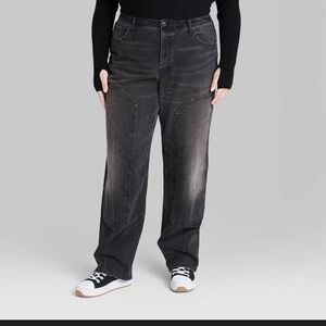 New Plus Size High-Rise Straight Jeans size 30